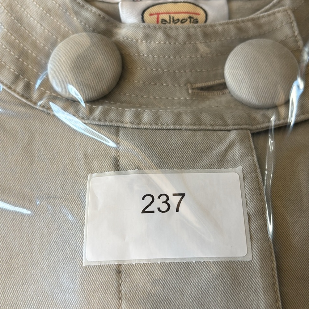💚Talbots Khaki Stretch Jacket - Picture 16 of 16